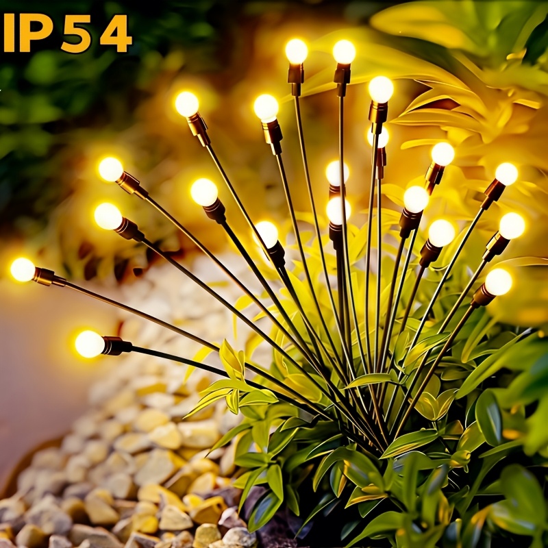 outdoor solar decorative lights solar firefly lights swaying   in   at night add   to   or party and are   for christmas halloween thanksgiving easter and halloween