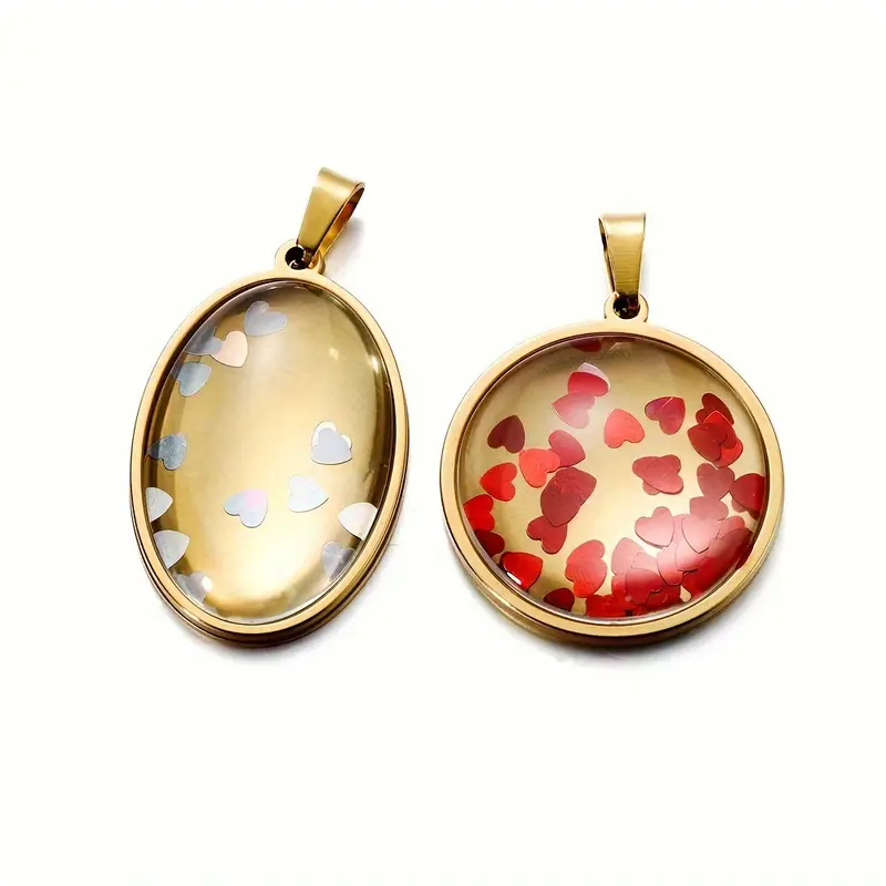 Cabochon In Vetro E Vassoio In Acciaio Per Gioielli - Set Ovale, Per Creazioni Fai Da Te - Foto 11