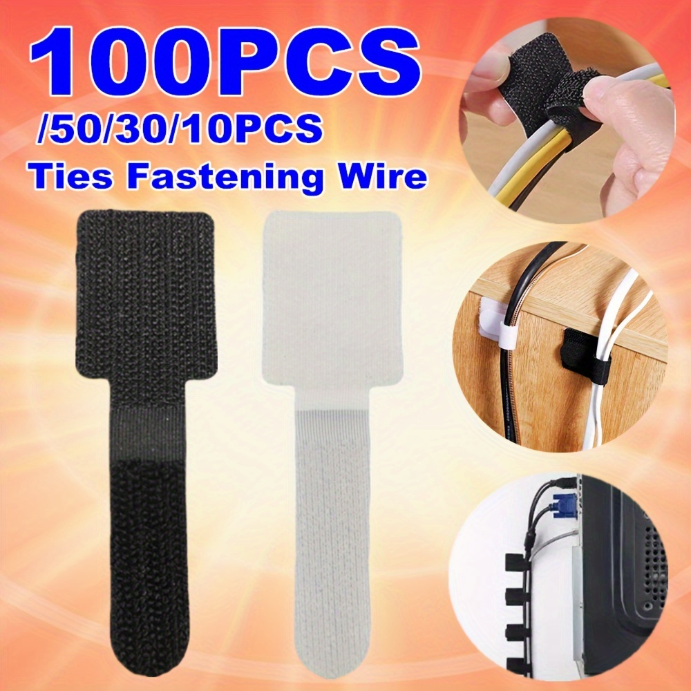 

10/30/50/100pcs Cable Ties - Ultra- And Straps For Effortless Desktop Cable Management And Electrical Wire Organization - Home And Office Use