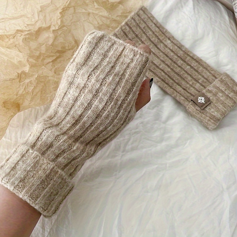 

Knitted Fingerless , 100% , , Half- Wrist Protectors, Elasticity, For , Washable