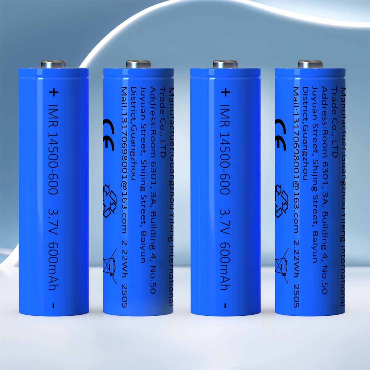 14500 rechargeable lithium battery 600mah