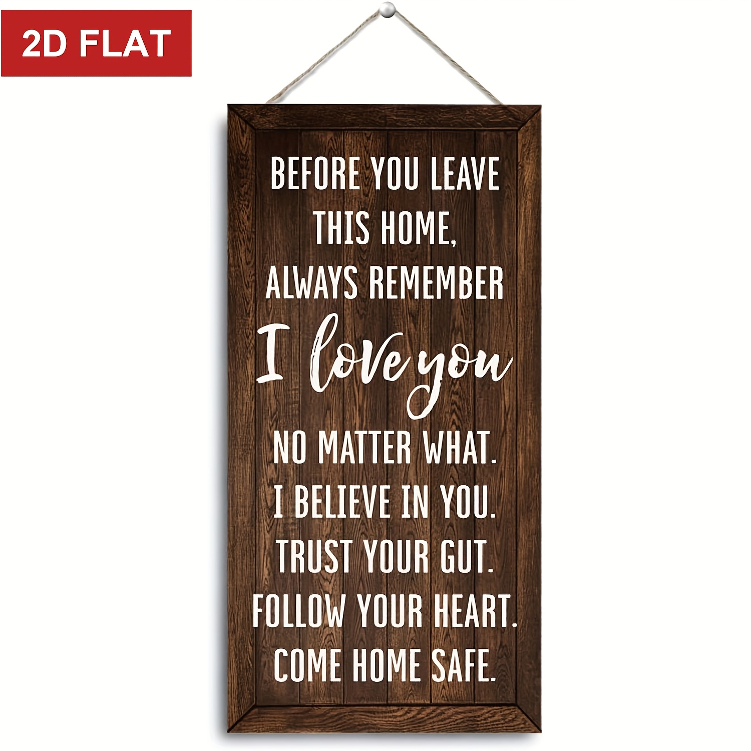 TEMU 2d Flat Design 1pc Inspirational Family Wooden Sign Decor, Please Be Careful Before Leaving This House Sign, Hanging Sign, Decoration, Farmhouse