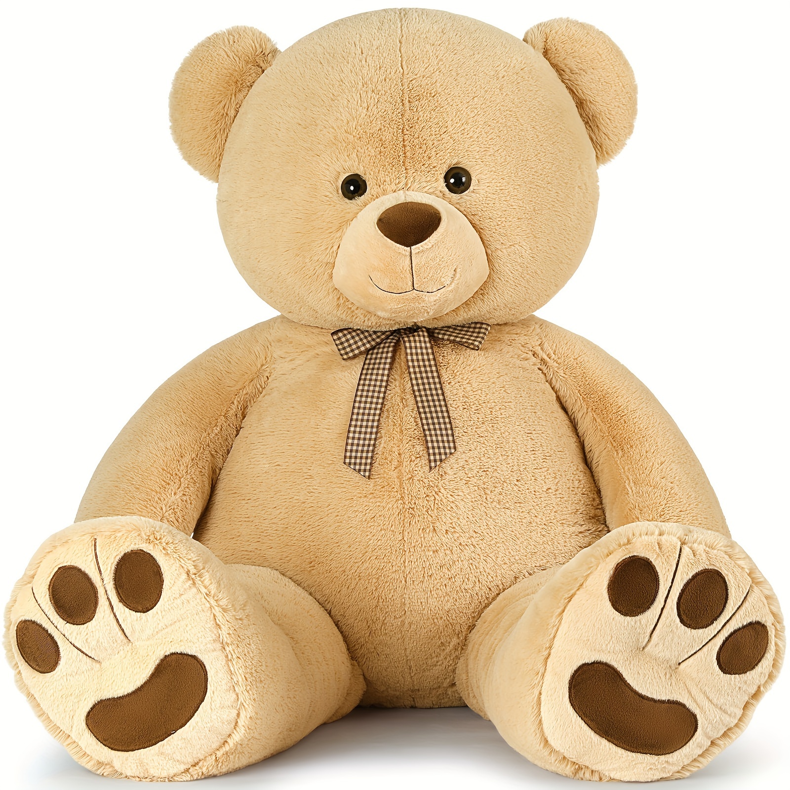 

Giant Teddy Bear Stuffed Animal, Big Stuffed Bear For Baby Shower Life Size Large Teddy Bear For Girlfriend Boyfriend Wife Childrenlight Brown