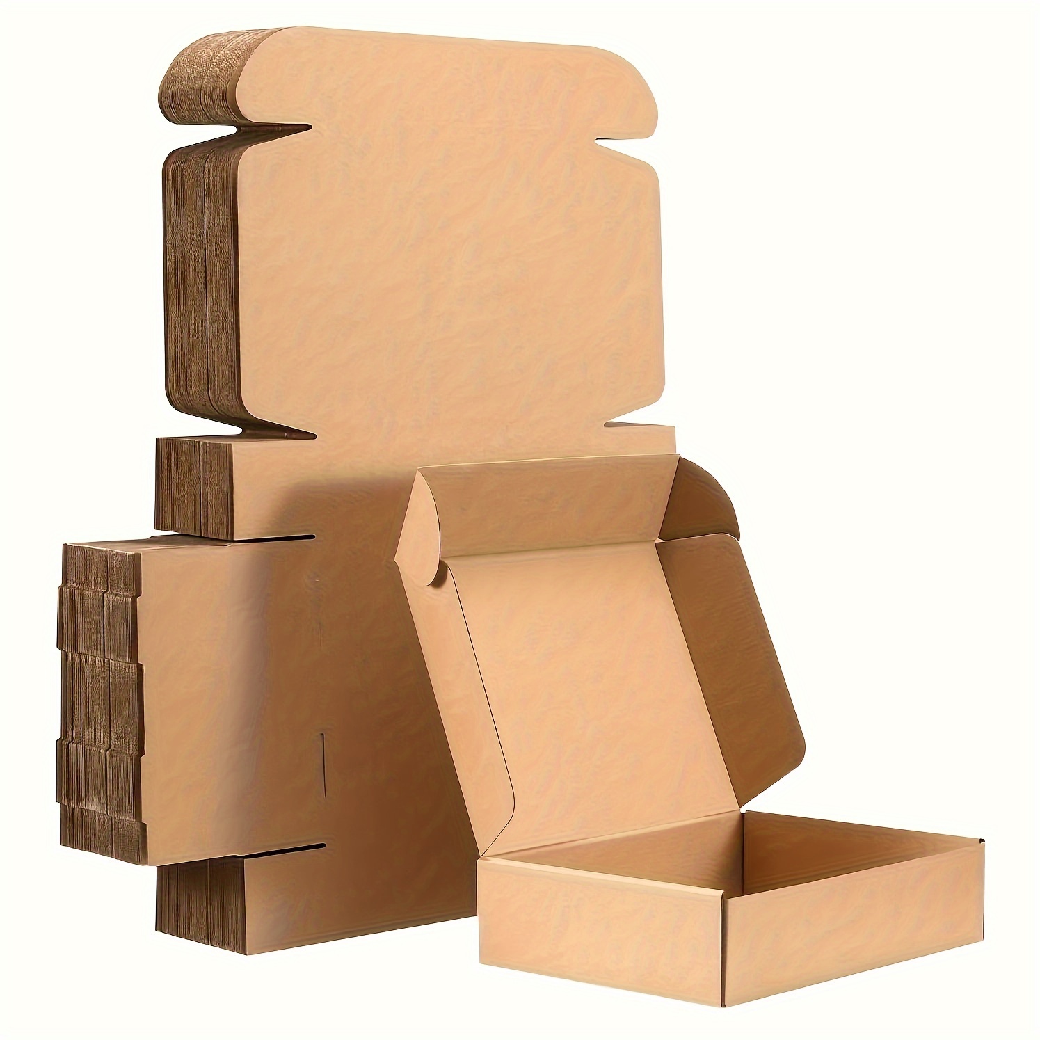   60pcs 7 87x5 51x1 57in mailer shipping box packing box corrugated cardboard   layer extra hard corrugated paper box details 5