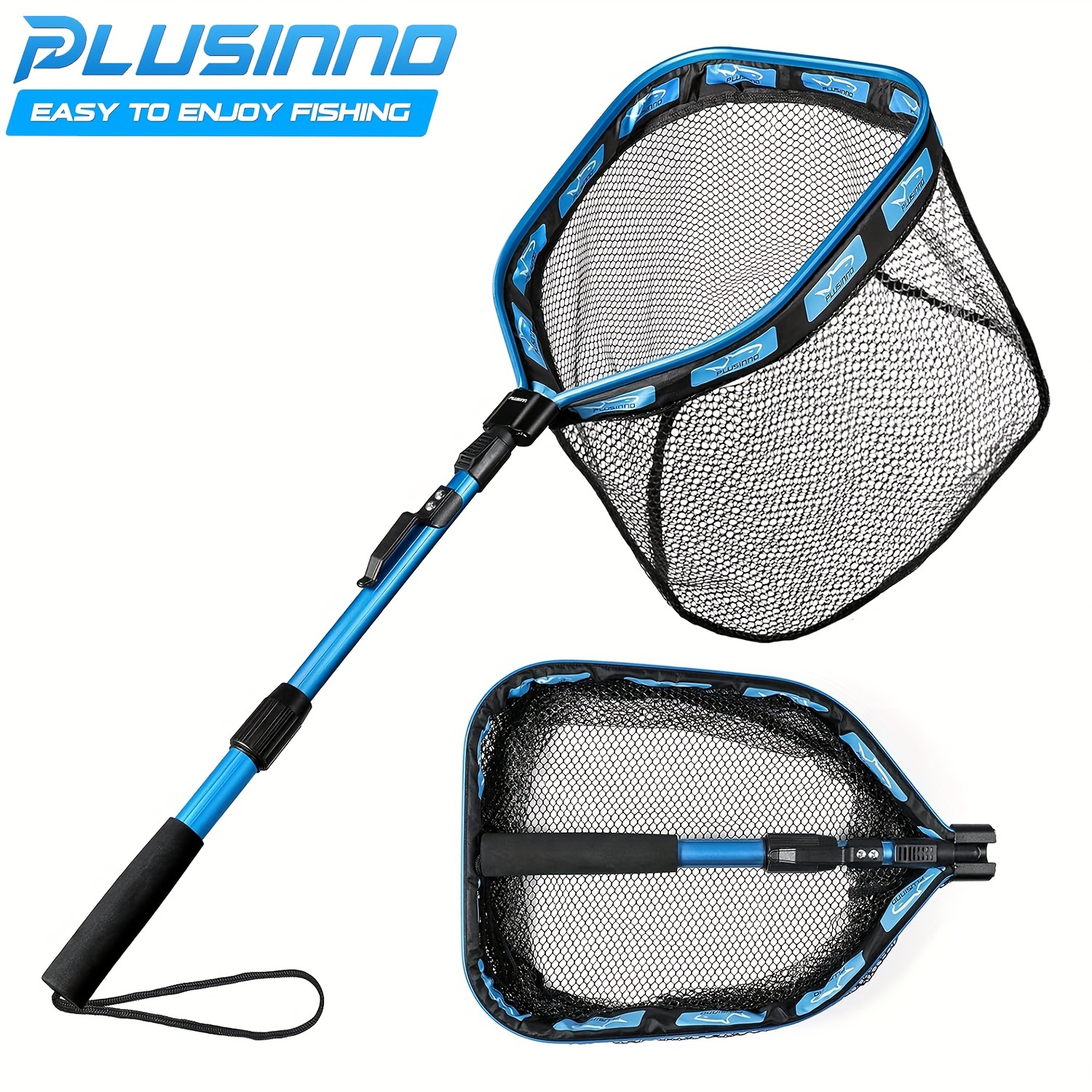 

Plusinno Extendable Fishing Net With Telescopic Handle - Ideal For Steelhead, Salmon, Fly Fishing & Kayaking - Durable Aluminum Alloy, Perfect For Freshwater Angling Up To 31.5-59 Inches