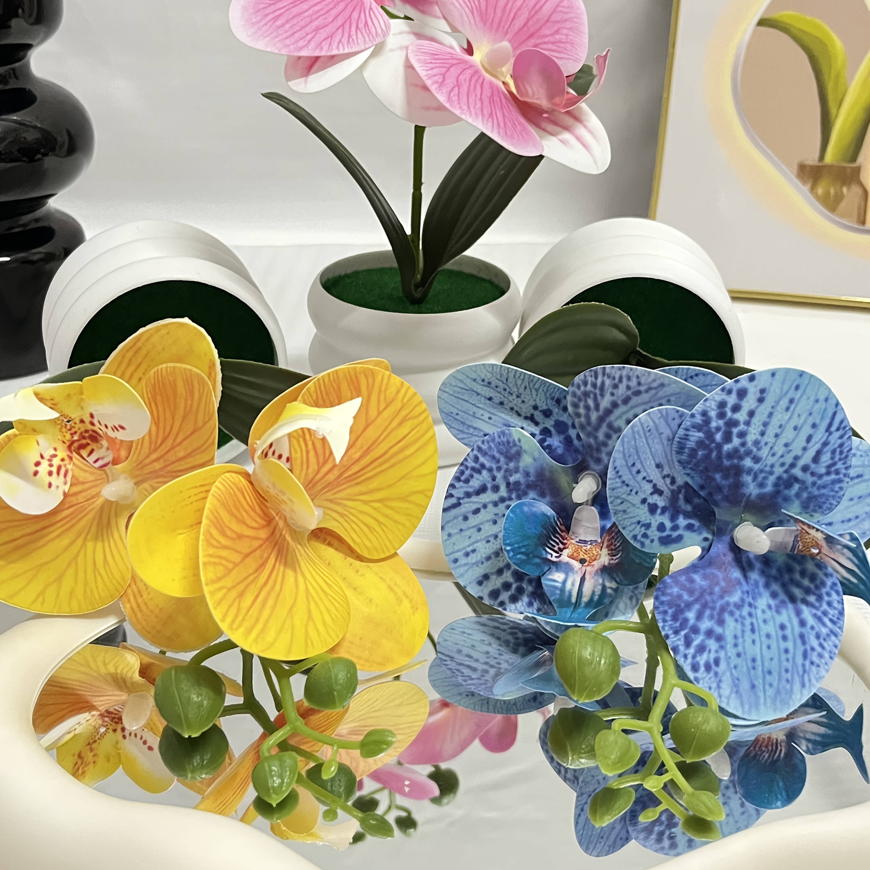 realistische knstliche orchideenpflanze topf falsche blume - Temu Germany