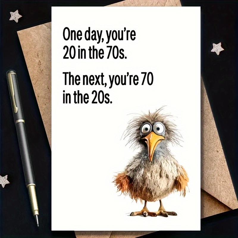 

70th Greeting For Dad Or - Humorous, Unique Elderly For Christmas And 's Day - Suitable For Men And Women