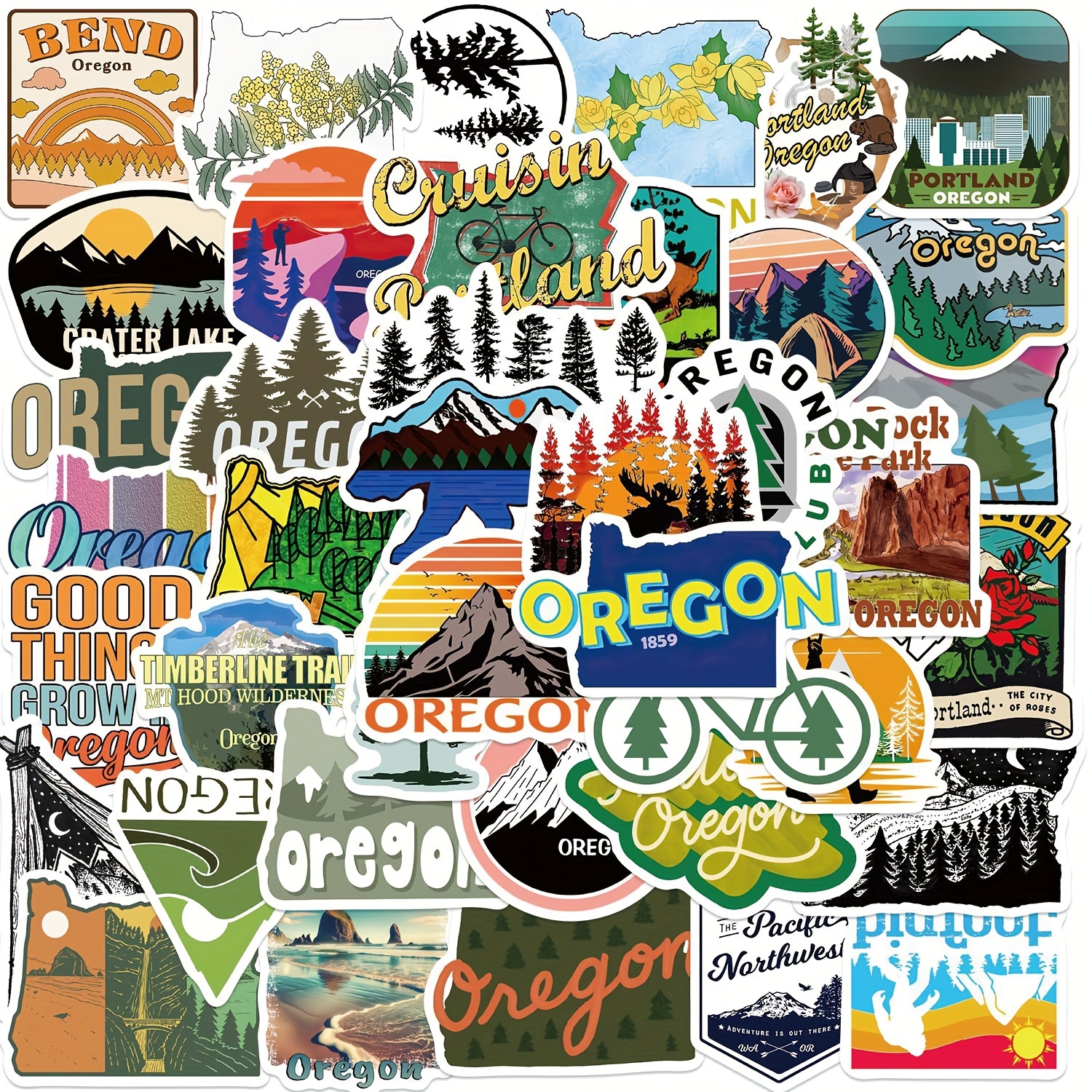 State City Stickers vinyl Waterproof Landmark Sticker - Temu