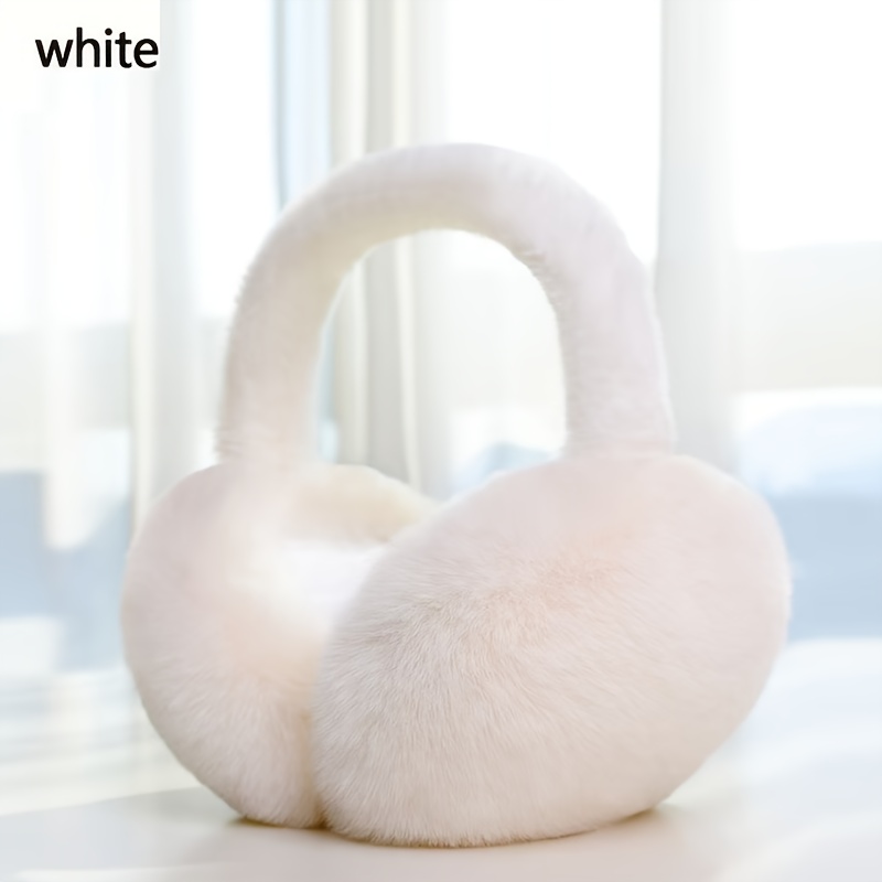 TEMU 1pc Unisex Ear Muffs, Foldable Winter Ear Warmer, Coldproof Knitted Polyester Material, Hand Wash Only - Innycala