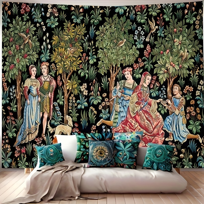 

1pc Medieval Nobility Tapestry, Polyester Tapestry, Wall Hanging For Living Room Bedroom Office, Home Decor Room Decor Party Decor, With Free Installation Package