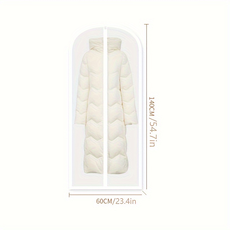 TEMU 5pcs Clothing Set, Transparent Zipper Dust-proof , Wardrobe Storage, Transparent Clothing Protective Cover, Durable Stitching, For Clothing Use,