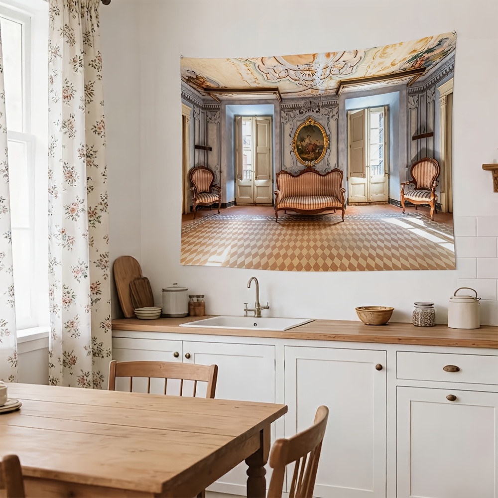 Vintage European Palace Photography Backdrop Tapestry