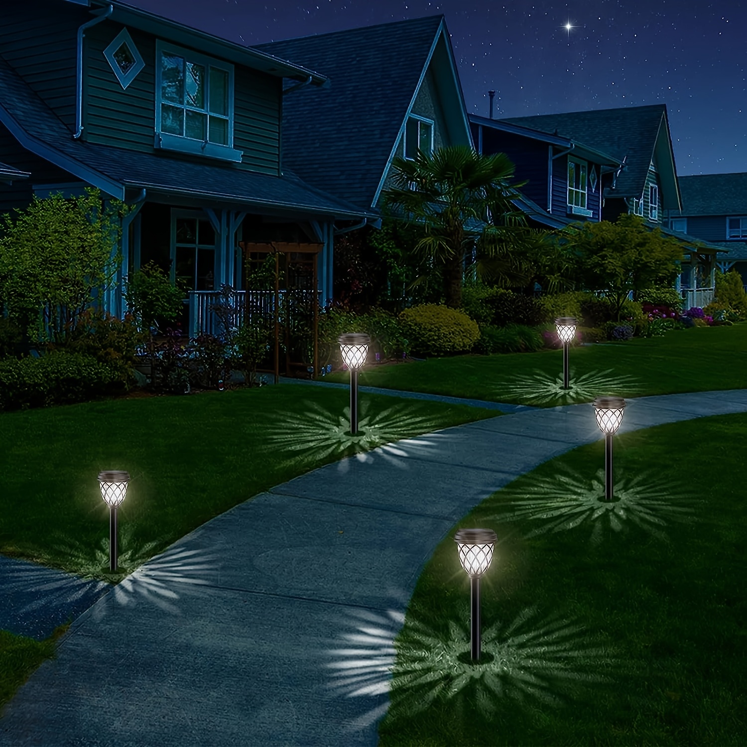 Solar LED Garden Stake Light Image 4