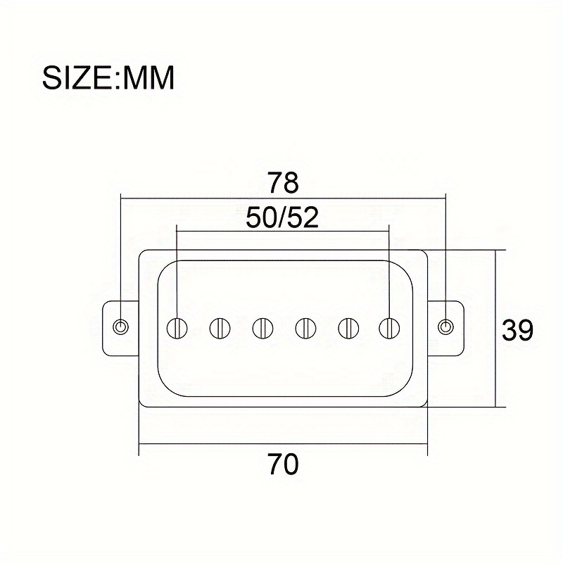 1 Set (N+B) Electric Guitar LP Pickup P90 Pickup Single Coil Pickup Six-string Electric Guitar Pickup O Style Brass Cover Pickup Humbucker Size Single Coil Pickup