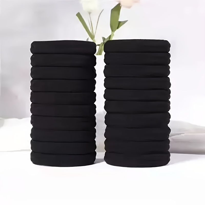 32/42/52pcs High Elasticity Black Headband - Durable Rubber Headband, Suitable for Ponytails, , and Braids, Suitable for Firm Fixation of All Hair Types, Suitable for Both Women and Men, Braided Headband, Smooth Headband, Flexible Headband