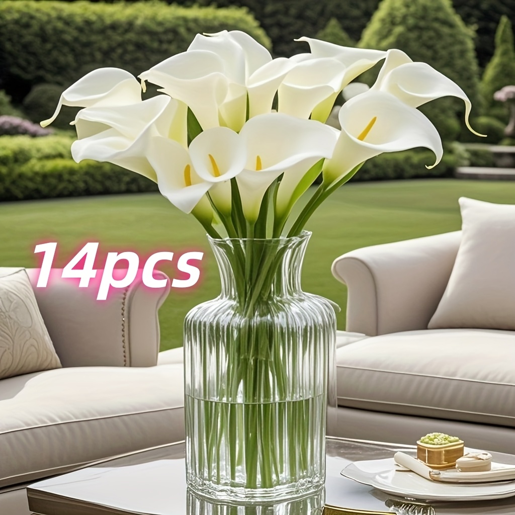 14 Realistic Artificial With Pu - Plastic Maitlandia Plant Suitable For Wedding, Home, Office, Outdoor Decor - Low-maintenance Elegant Fake Flowers For Table Centerpiece, Vase Not Included