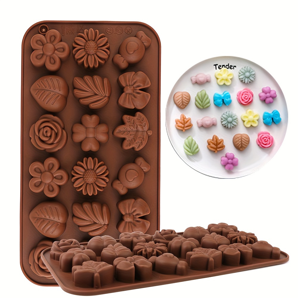 

Moule à Chocolat en Silicone à 18 Cavités - de Fleur, BPA pour Bonbons DIY & Pâtisserie - Parfait pour , Fêtes &