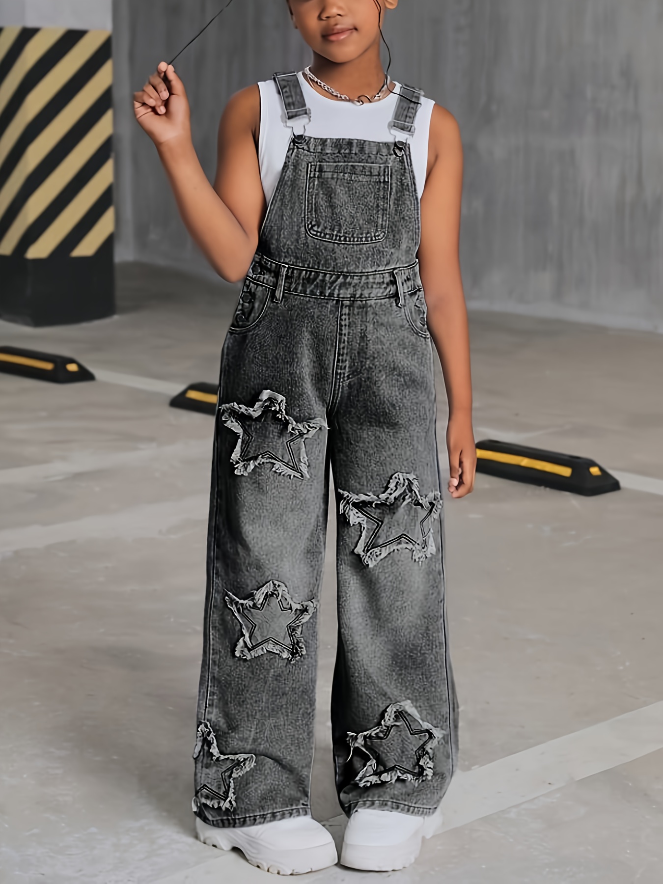 hey jeans teen girls 2025 fashion wide leg jeans adjustable Temu