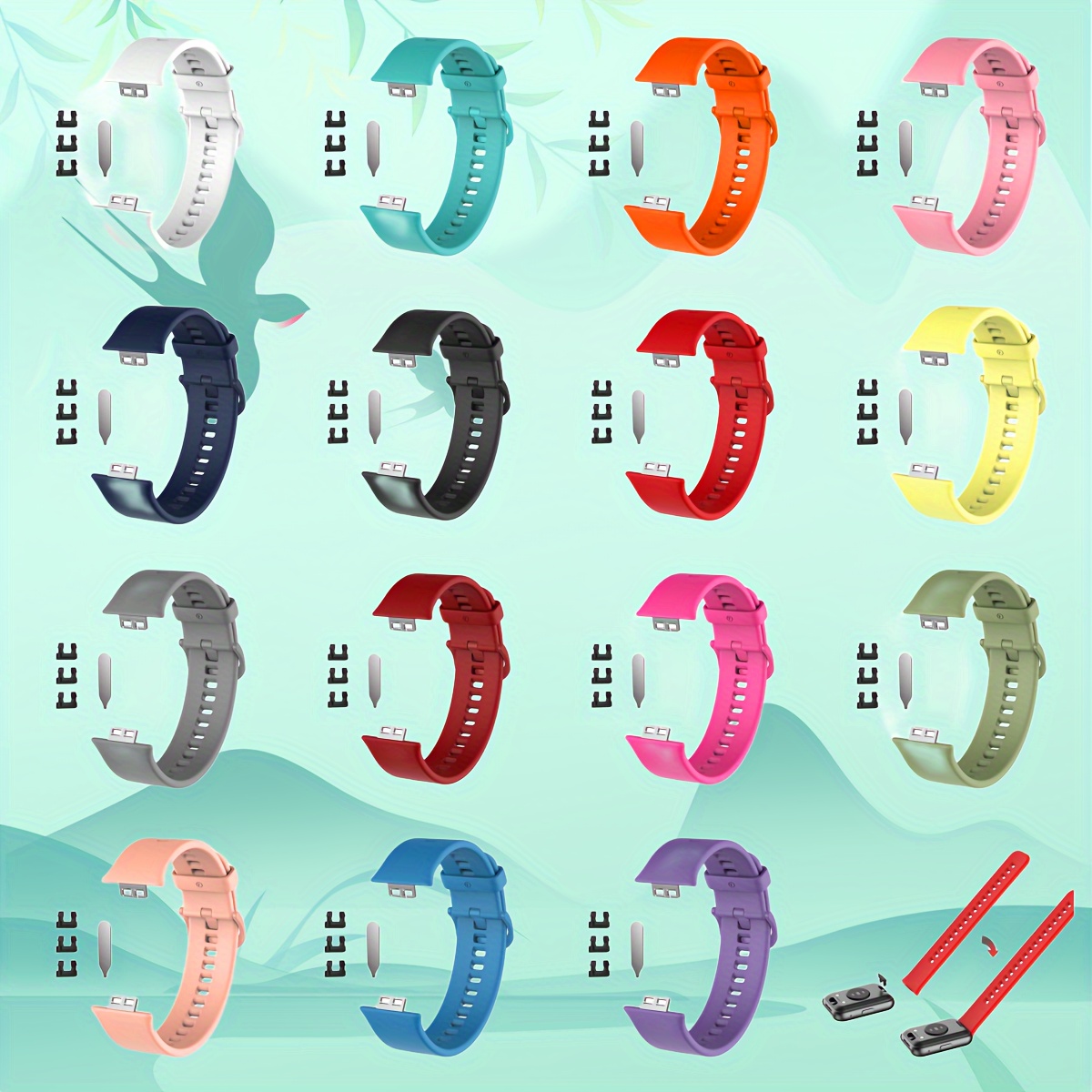 

Fit Silicone Band - Ultra-lightweight, , Breathable & Waterproof - 15 Vibrant Colors For Business, & Sports