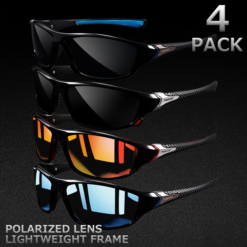 

6 Pairs/4 Pairs Polarized Men's Combination Set Outdoor Sports Extreme Adventure Glasses For Cycling, Motorcycles, Driving Sports Glasses