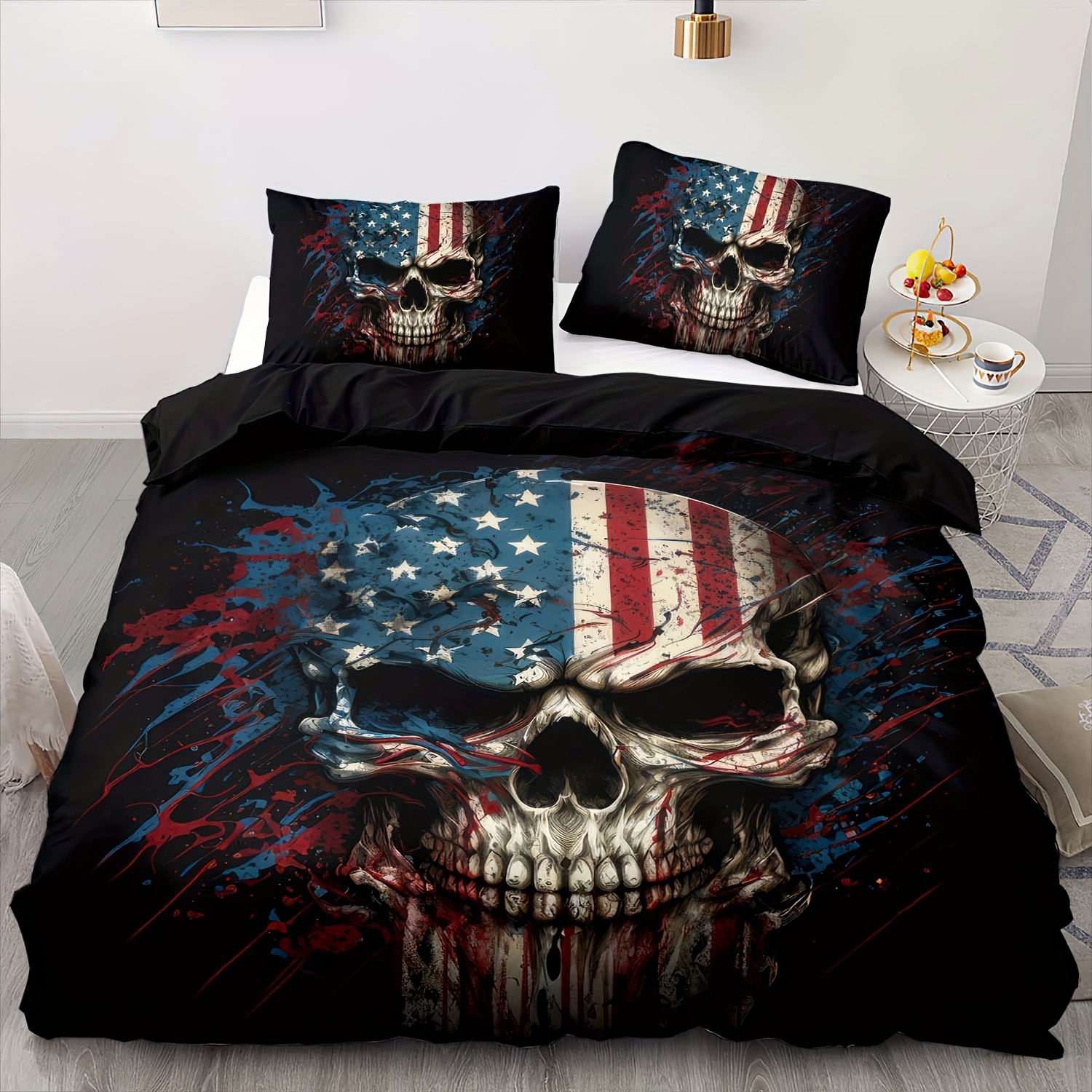 TEMU 2/3pcs Duvet Cover Set,soft And Comfortable,american Flag Twin Bedding Set,gothic Duvet Cover, Bedding Set Queen Size, Duvet Cover Queen,gothic