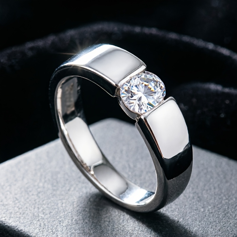 Women's Minimalist 0.5 Carat Synthetic Zirconia Engagement Ring