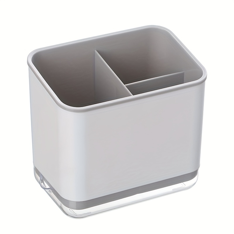 1pc - Kitchen Utensil Organizer Drainage - Plastic Cutlery , Detachable & Washable Storage Box For , , , Knives, And - - Countertop