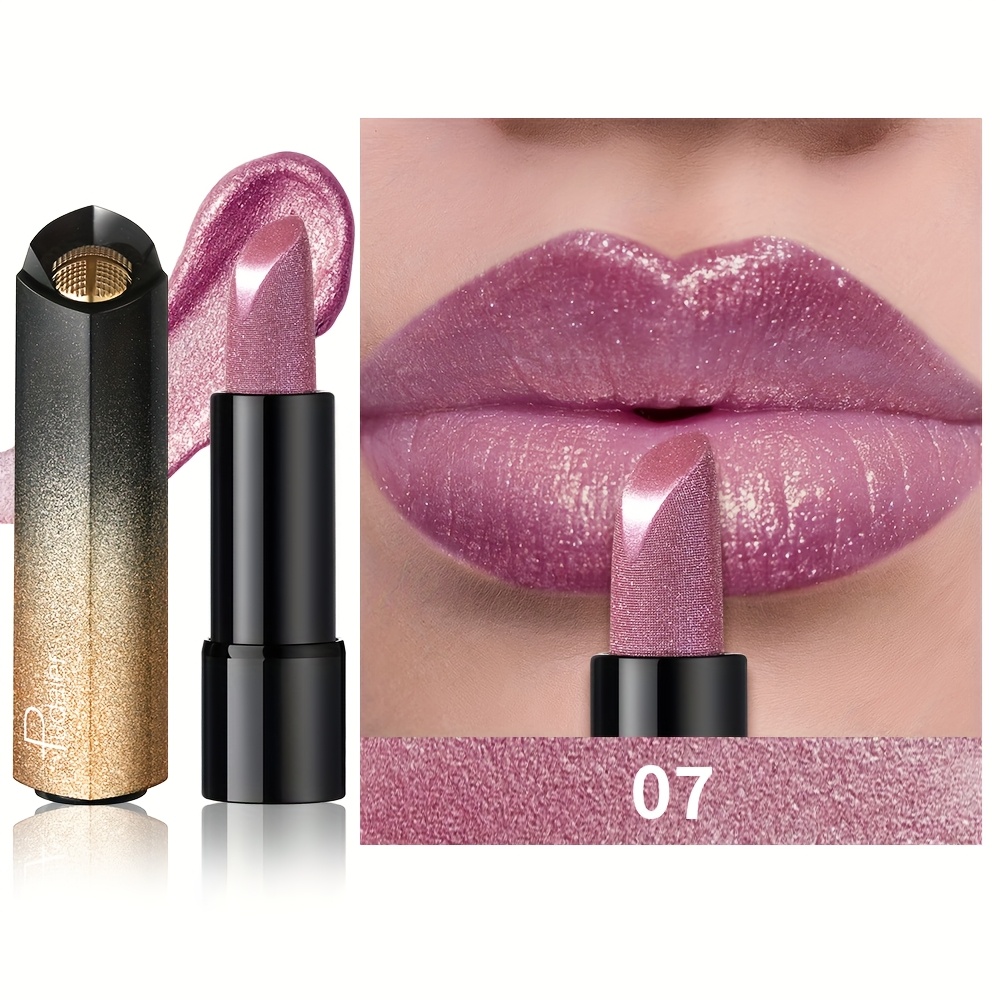Image of Long-lasting Shimmering Lip Gloss - Moisturizing, High Lipstick, Waterproof And Sweatproof Lipstick, Suitable For Types, Multi-colors, Orange, Pink, Red Tones - Shimmering Pearlescent Effect