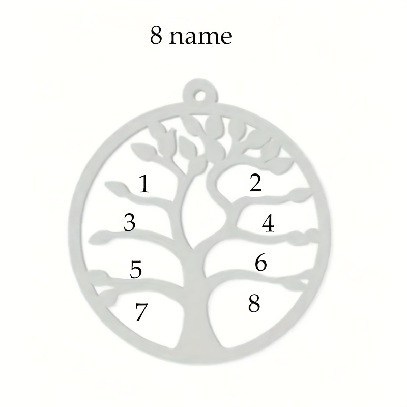 TEMU 1 Porte-clés Personnalisé avec Chaîne, Porte-clés Arbre de Vie Personnalisé avec 1 à 9 , Porte-clés Arbre de Vie Personnalisé, des Membres de