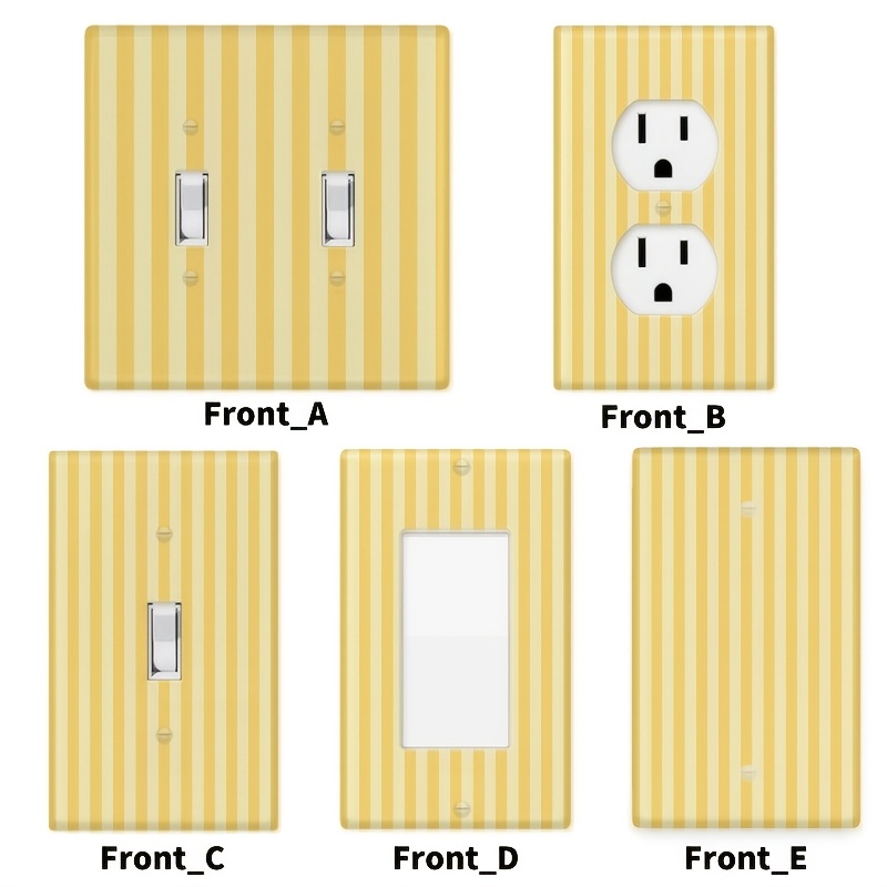 TEMU 1pc Modern Minimalist Decorative Switch Plate Cover Compatible For 1-gang & 2-gang Outlets - Flat Electrical , No Wiring, Fits Single/double