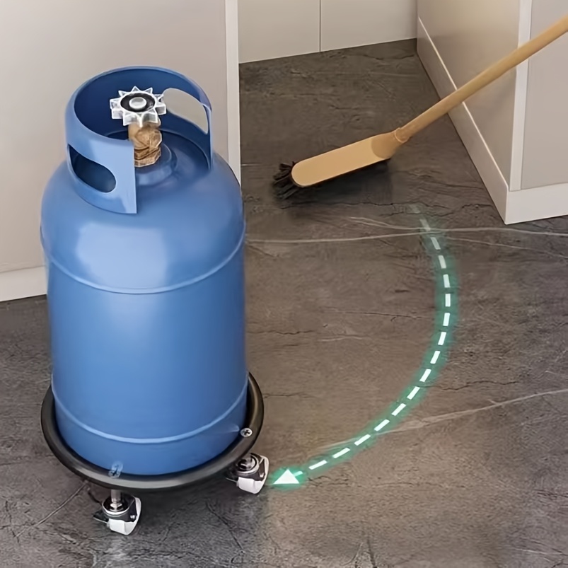 1pc Portable Gas Cylinder Cart with Storage Rack | Features 360° Swivel Casters for Easy Mobility, Reinforced and Thickened Construction, and Built-in Double-Layer Ball Bearings | Suitable for Propane and Gas Cylinder Transport