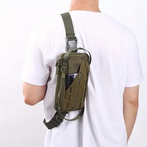 mens outdoor molle waist pack camouflage sport crossbody bag with adjustable strap multiple compartments durable fabric for hiking cycling travel
