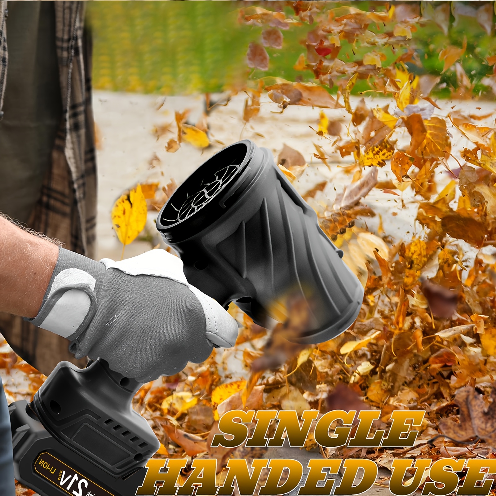 High Power Cordless Leaf Blower with 1pc/2pcs 2.0ah Batteries, Lightweight Design for Lawn Care, Yard, Snow, Pet Hair, Powerful 20000 RPM Cordless Leaf Blower