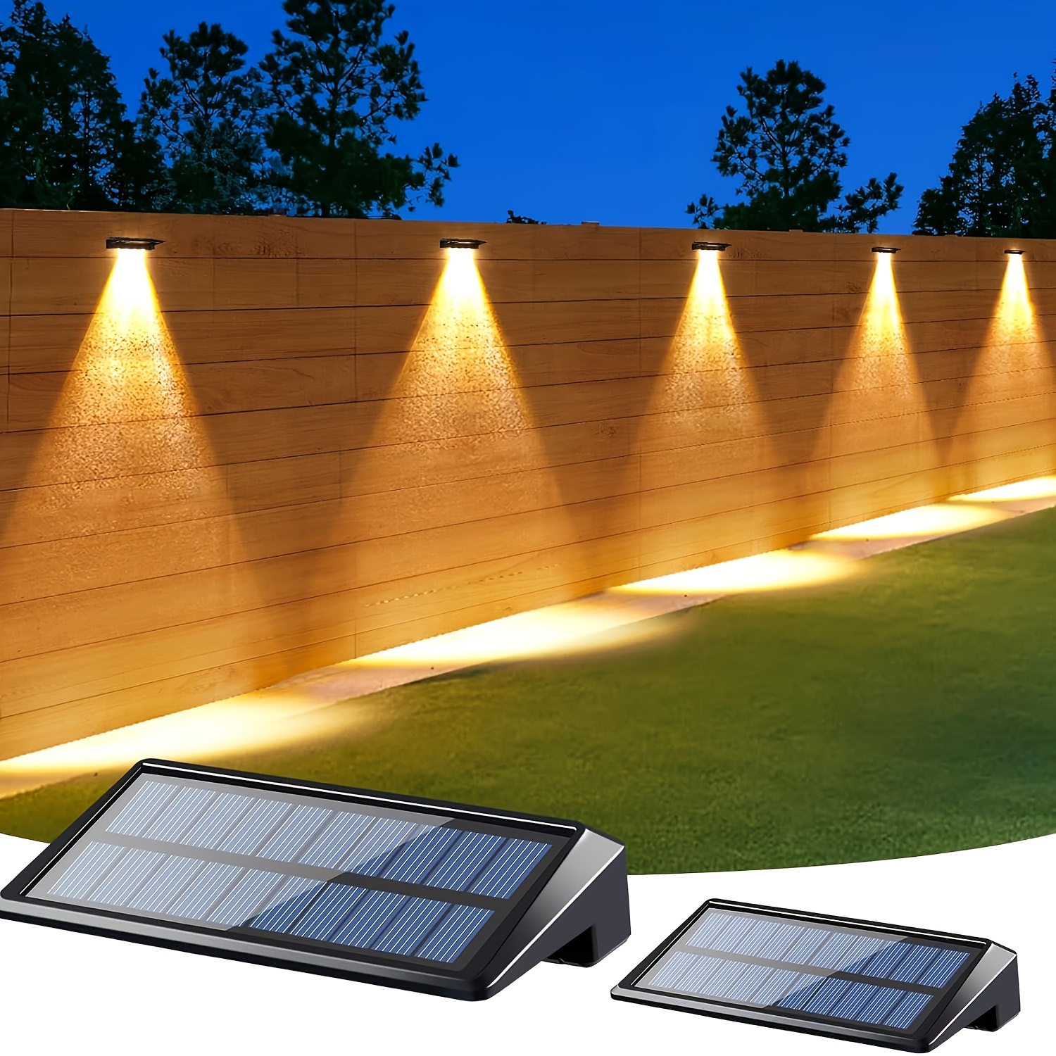 LED Solar Garden Lights Strong Bright Outdoor Sunlight Led Lights IP65 Waterproof Wall Lamp For Courtyard Yard Balcony Fence