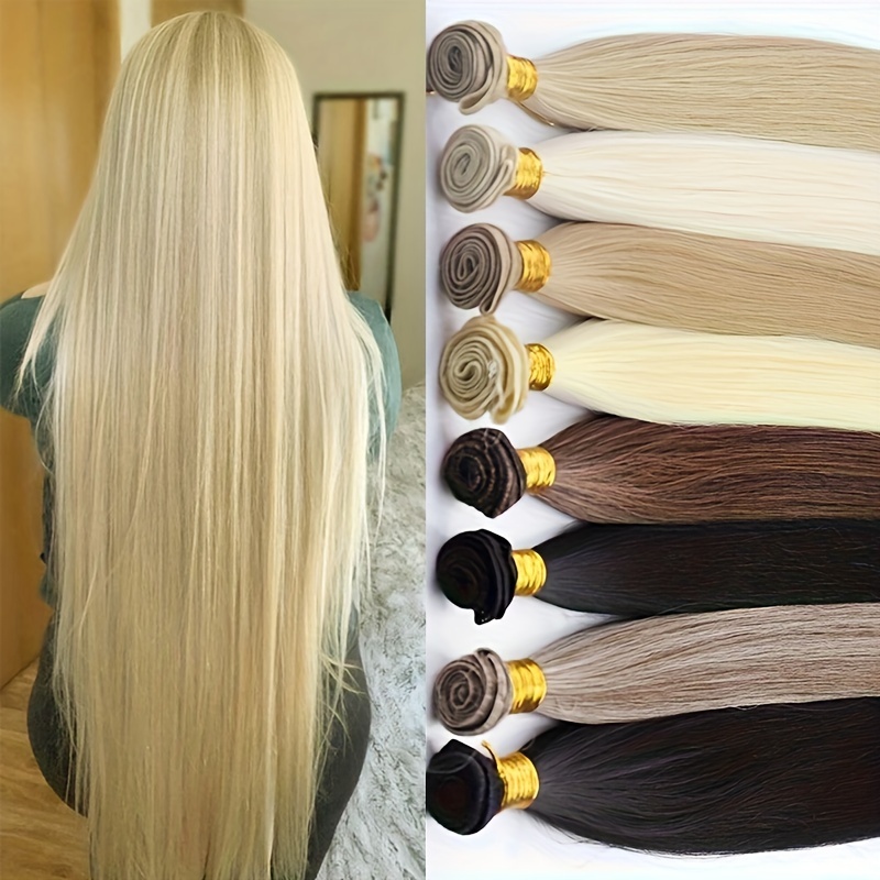 Synthetic Long Straight Hair Bundles Synthetic Straight - Temu Australia