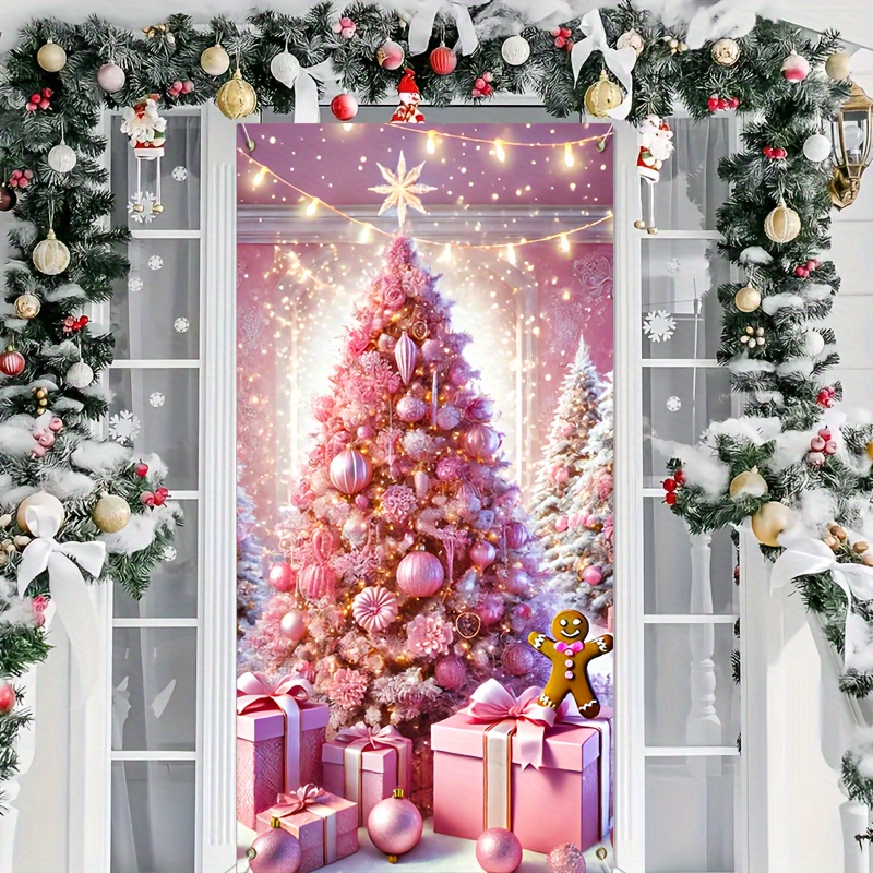 

Christmas Door Banner, Polyester Door Hanging, Multipurpose Holiday Decoration, 35.43x70.87 Inch, No Electricity Needed, Ideal For Outdoor Porch, Fall, , Christmas, New Year Display