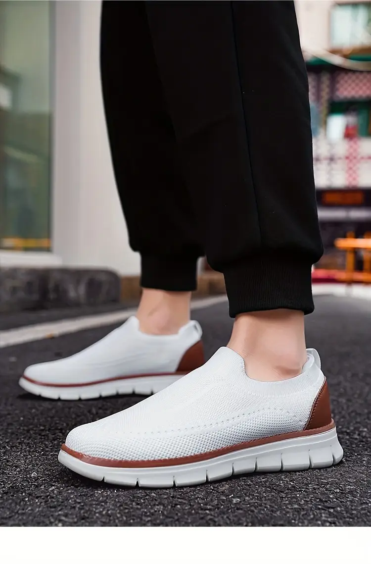 mens solid color slip on breathable sock shoes comfy non slip casual durable eva shoes mens footwear details 6