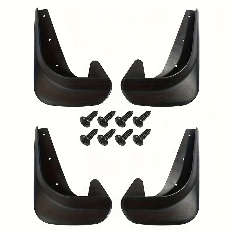 

4 Mudguards, No-drill Mudguards, Mudguards With Hardware Kit, Suitable For Front And Rear Side Guards For Vehicle Protection In Winter