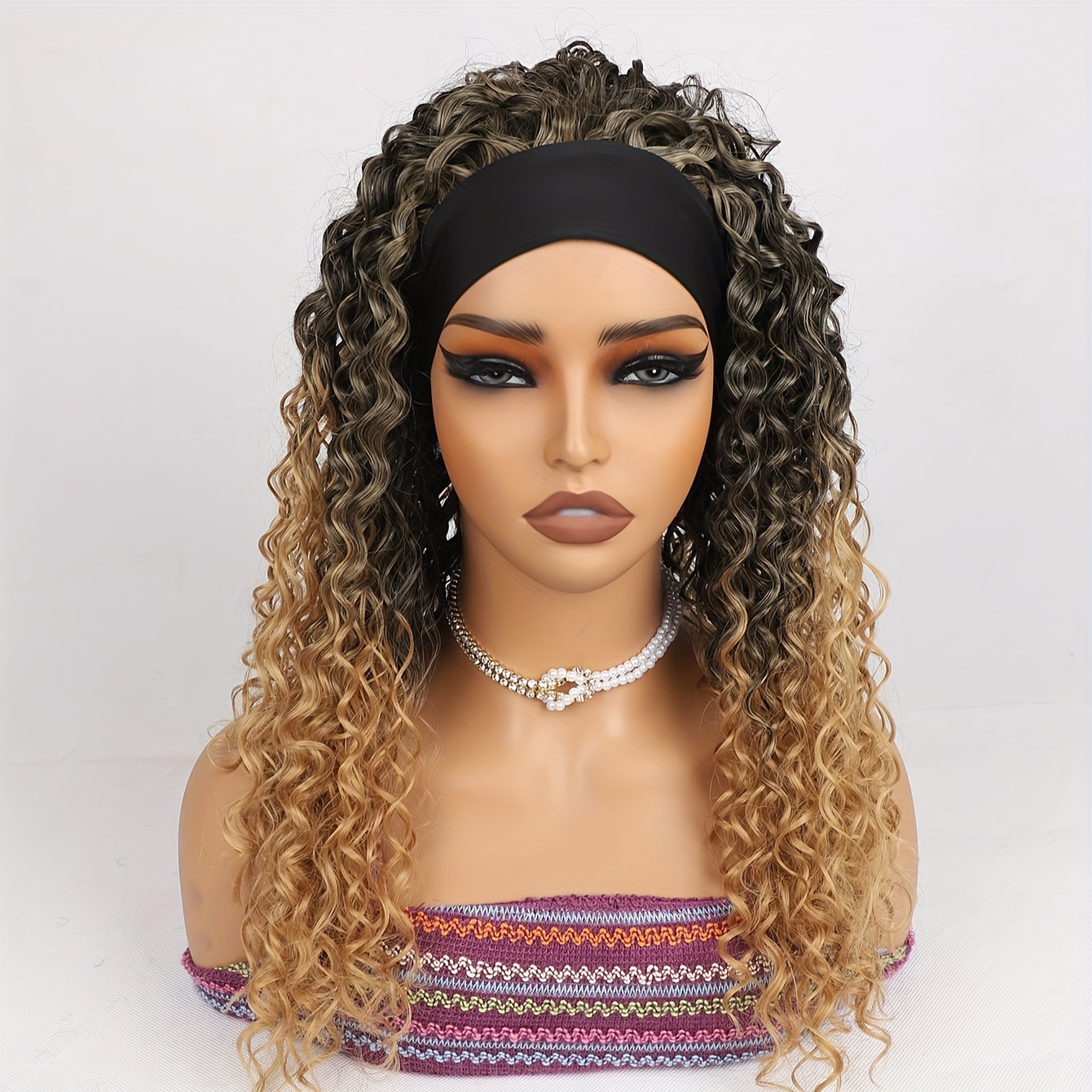 Headband Wig Curly Headband Wigs Women Synthetic Water Wave Temu