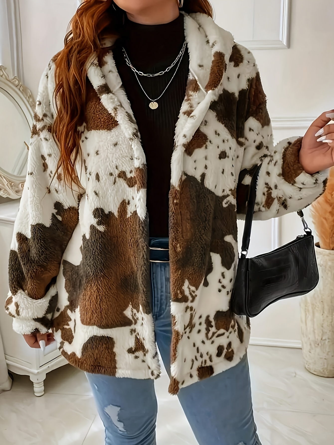 c1989 cow ecofur coat 牛柄 アウター ダルメシアン c1989 cow ecofur coat 牛柄 アウター ダルメシアン - メルカリ