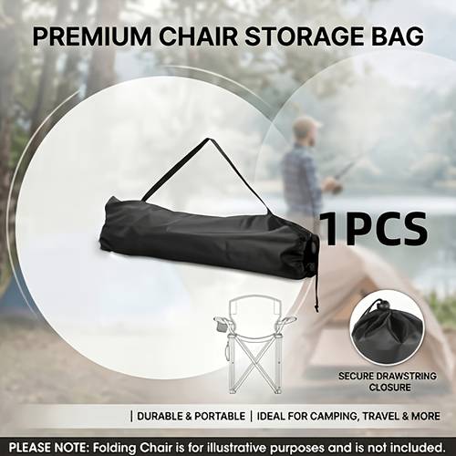 item picture camping chair storage bag lightweight drawstring bag with shoulder strap foldable travel bag for camping chairs suitable for outdoor hiking picnics festivals and chair not included