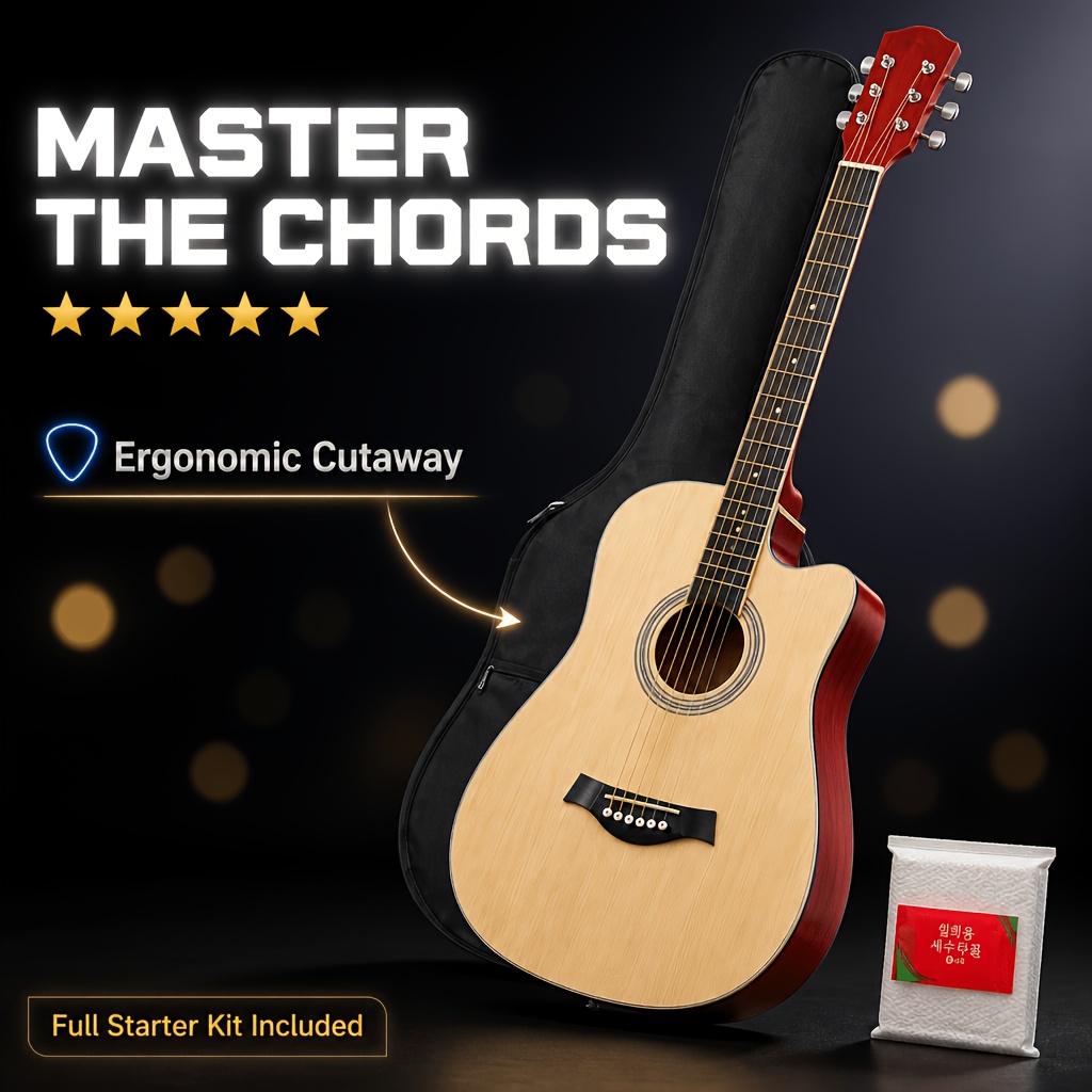 38 Inch Cutaway Acoustic Guitar Suitable for Music Class Learning... product image 12