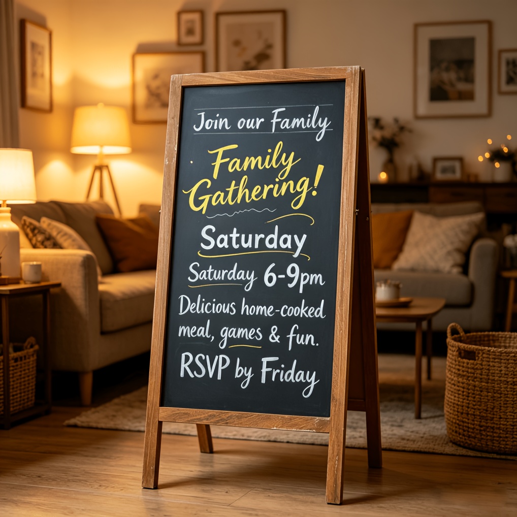TEMU Large Magnetic Writing Blackboard Board - Double-sided Folding Chalkboard With Magnetic & Wood Frame, Portable Suitable For Home, Restaurant,