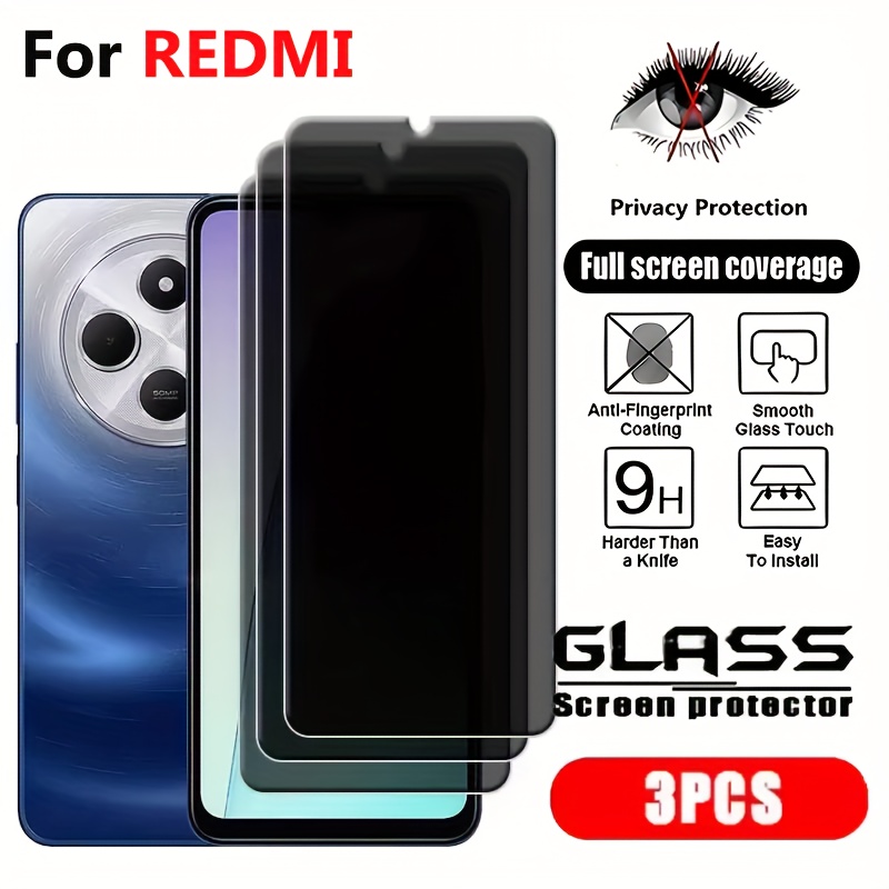 2 Pezzi Pellicola Privacy Per Xiaomi Redmi Note 14 – Vetro Temperato 9H, Anti-Spy, Antigraffio, Angolo Di Visione 28°