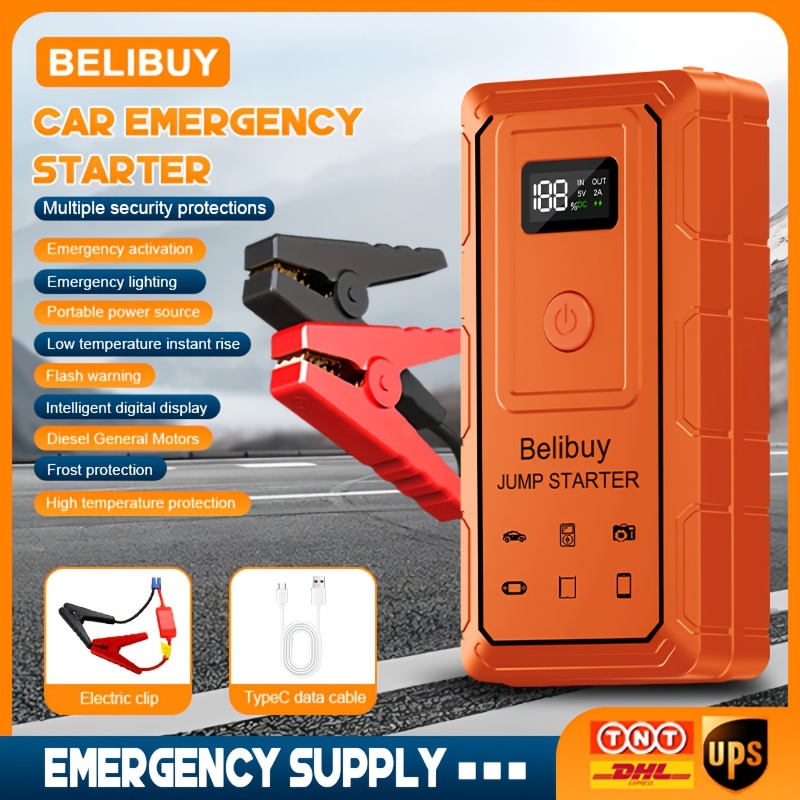 high   starter advanced portable emergency car starter powerful 6000mah rechargeable battery usb charging suitable for vehicles under 36v   version reliable emergency power Product details 5