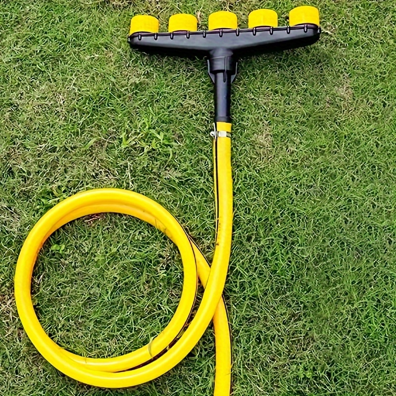 handheld 5 head garden sprayer with multiple nozzles plastic watering sprinkler for flower and vegetable gardening with 1 inch 1 2 inch adapter included multipurpose plastic sprayer components details 1