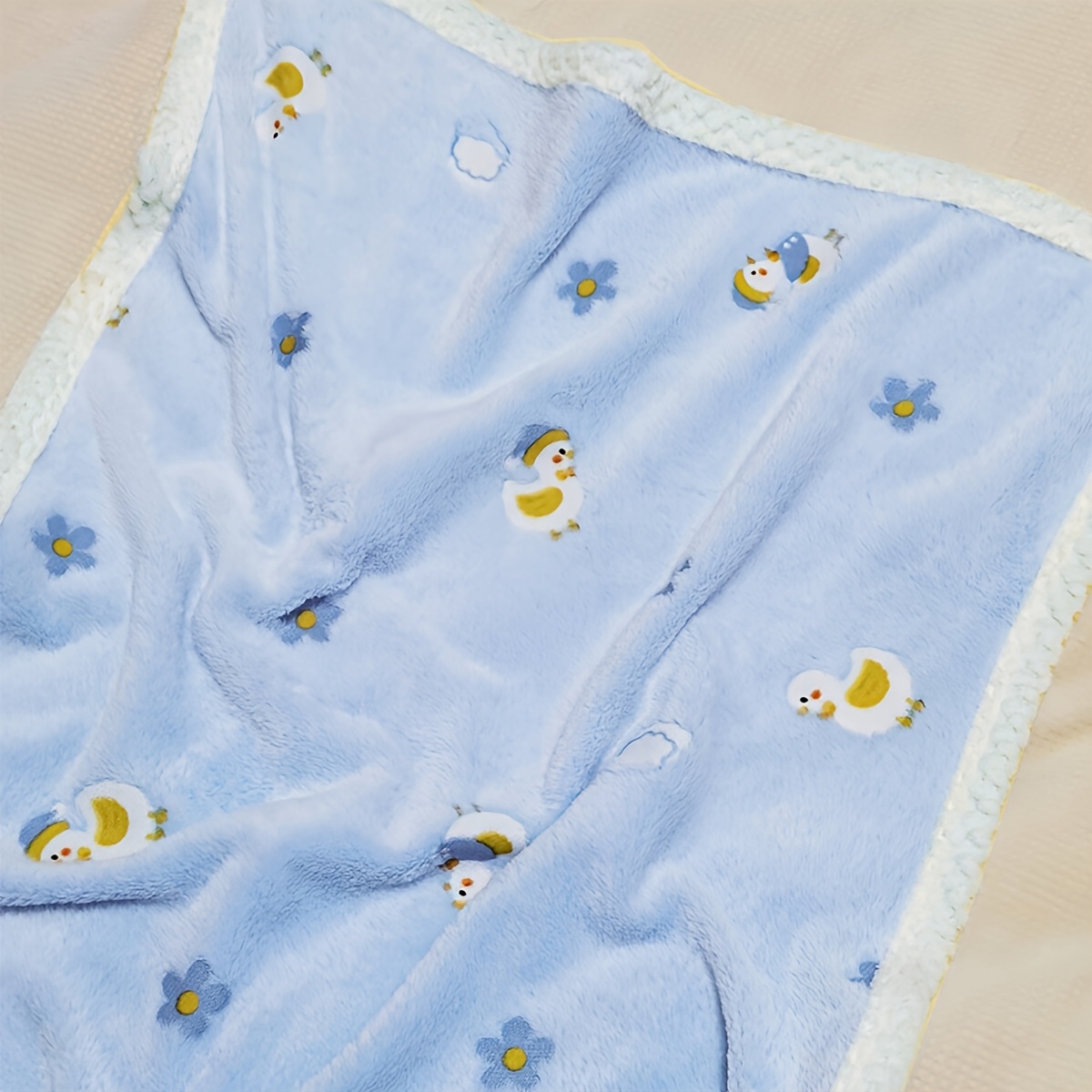 1pc duck pattern soft cozy coral fleece baby throw blanket Temu