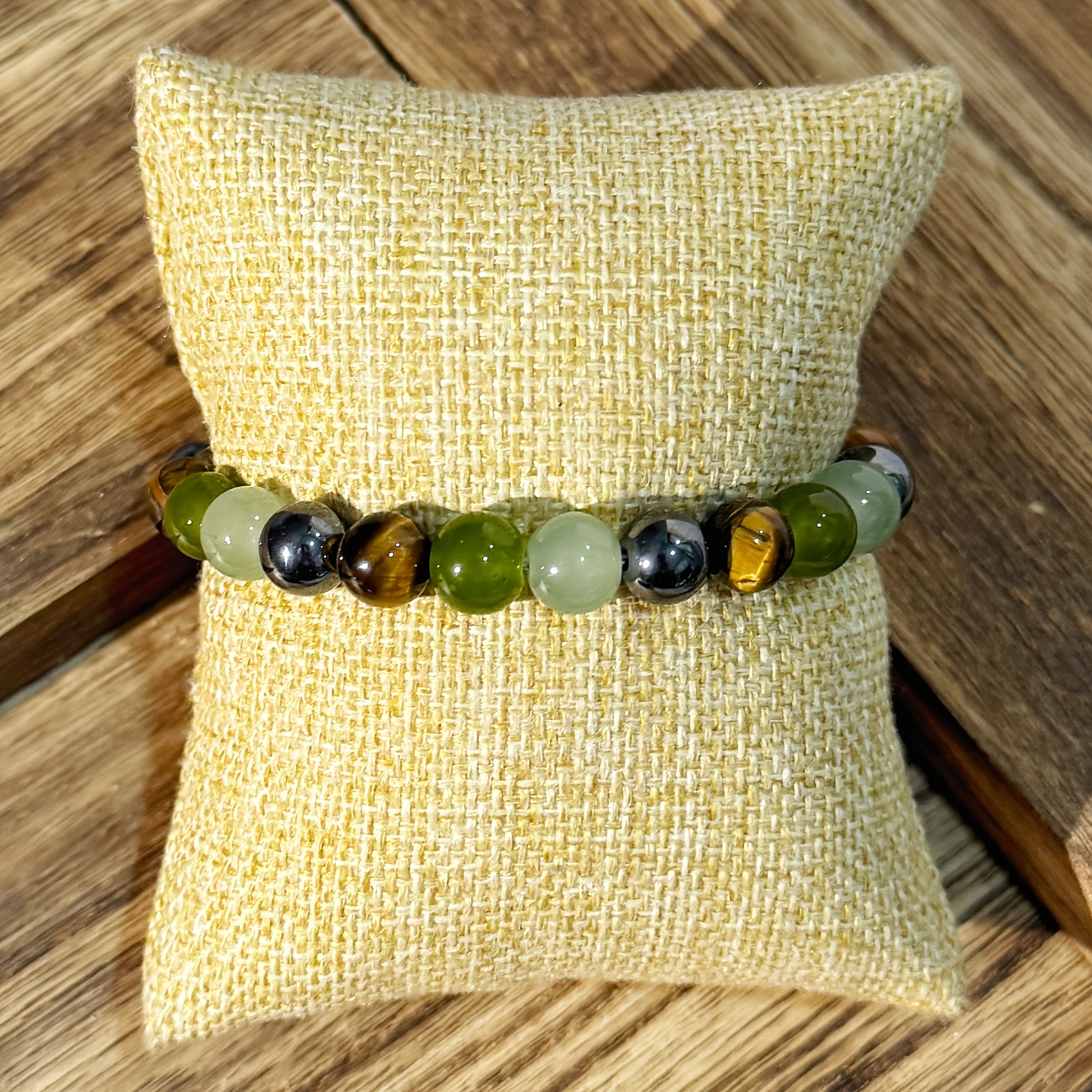 Boho Vintage Bracelet with August Birthstone & Accents