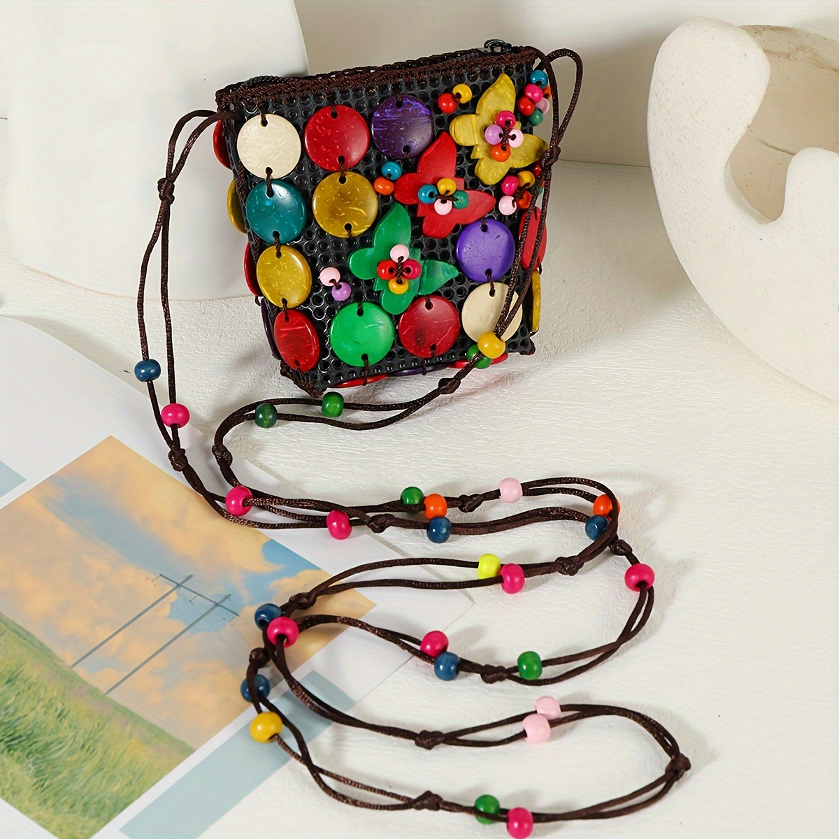 Handcrafted Coconut Shell Mini Handbag deals