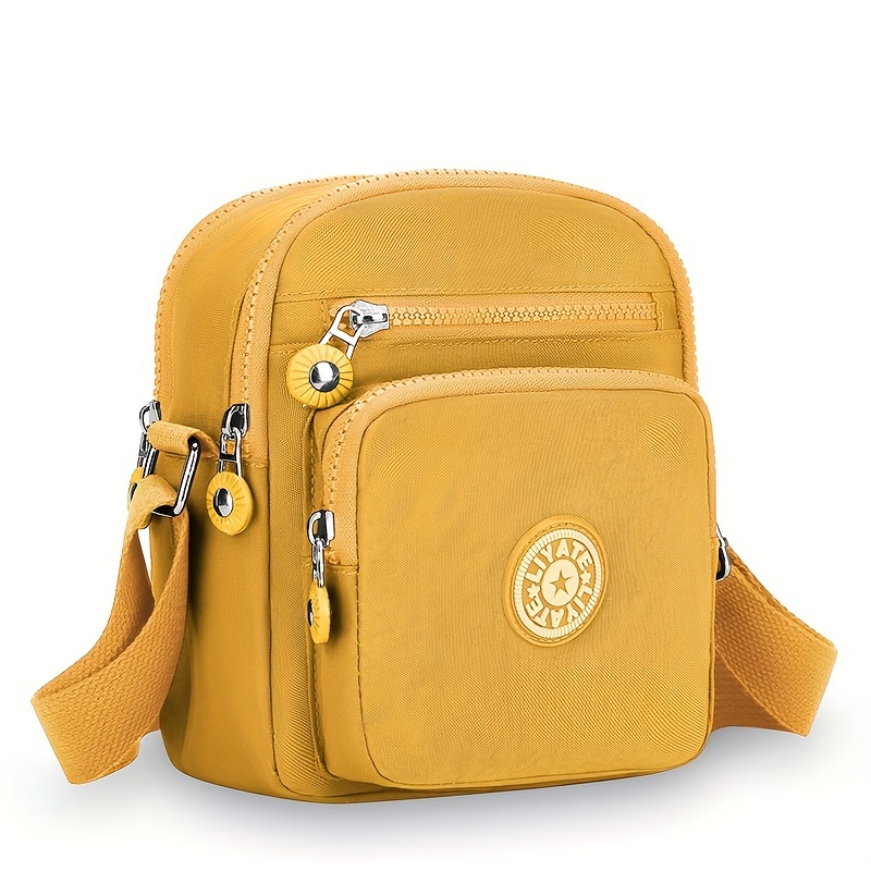 Multi-zip Washed Crossbody Mini Shoulder Bag Women's Phone Wallet Casual Purse
